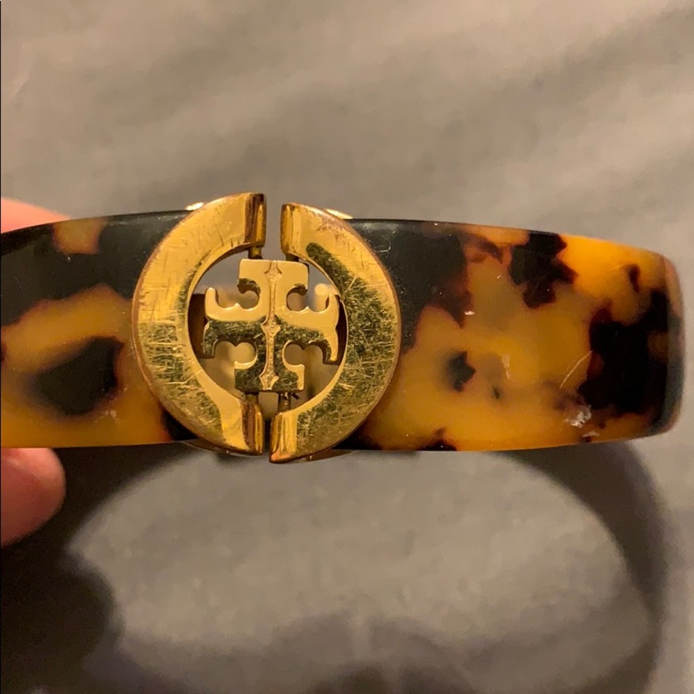 Tortoise w/ Gold Tory Burch Bracelet/Bangle